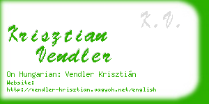 krisztian vendler business card